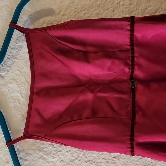 Jenny Annie Dots Girls Formal Red Velevt gown with Bowlero Jacket - Picture 5 of 12